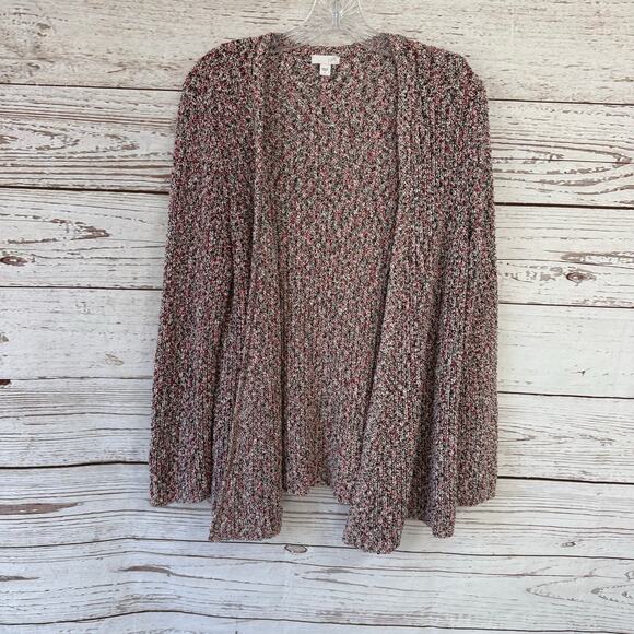 J Jill Women's Multicolor Open Front Knit Cardigan Sweater Size Large - Picture 1 of 10